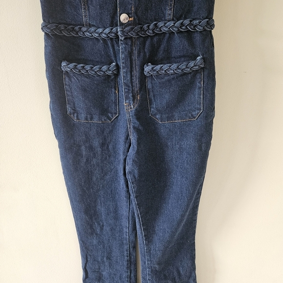 Ser.O.Ya Dark Wash Alice Denim Jumpsuit NWT - Picture 5 of 16